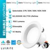 Luxrite 4" LED Recessed Can Lights 5 CCT Selectable 2700K-5000K 14W (75W Equivalent) 950LM Dimmable 12-Pack LR23793-12PK